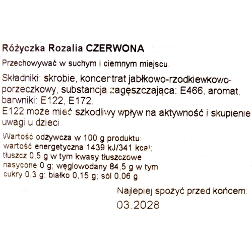 KWIATY NA TORT waflowe ozdoby JADALNE DEKORACJE czerwona róża rozalia 5 szt